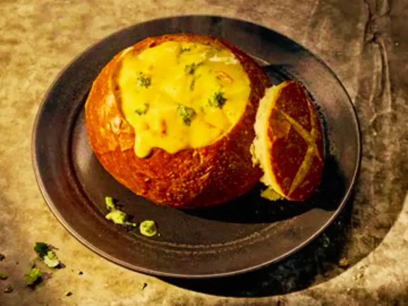 Panera Soup Menu Broccoli Cheddar Soup Bread Bowl