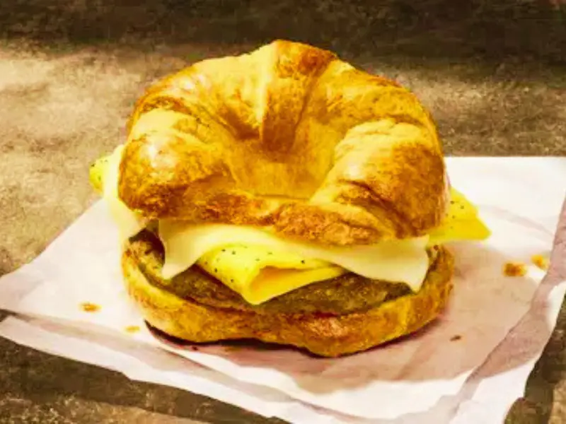 Panera Bread menu item: Croissant Bacon, Egg & Cheese Sandwich