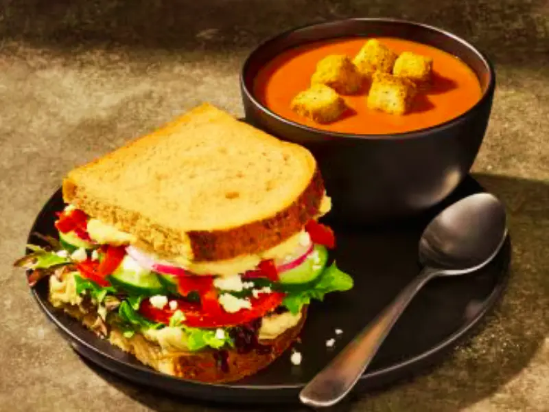 Mediterranean Veggie Creamy Tomato Soup