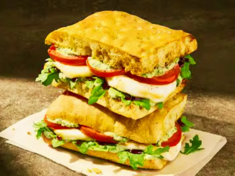 Panera Bread menu item: Toasted Caprese Focaccia