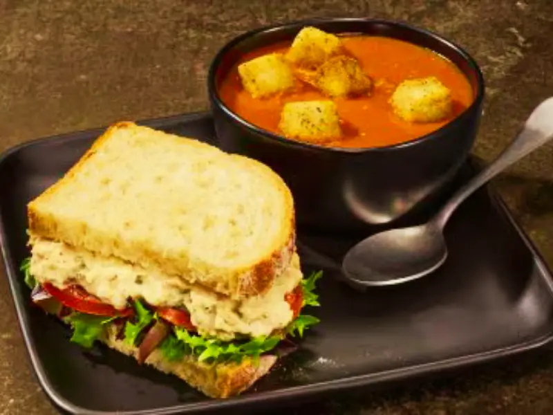 Tuna Salad Sandwich Creamy Tomato Soup