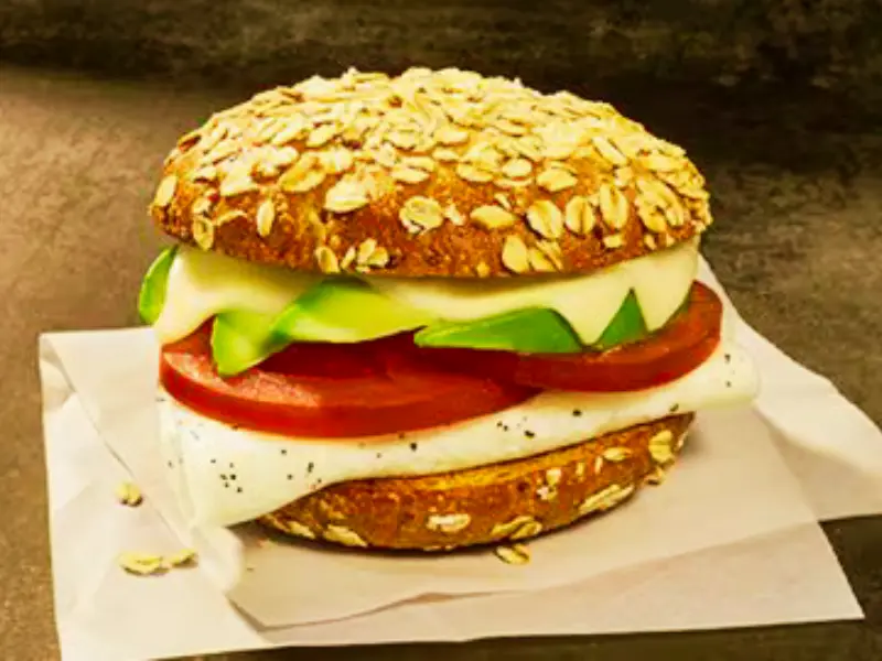 Panera Bread menu item: Wake Up BLT Asiago Everything Bagel Stack